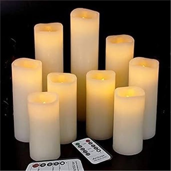 Lot of 1 Multi-Pack of LED Flameless Candles - 9PCS Included - With Remote Control