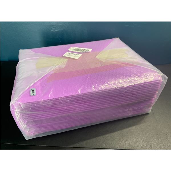 Lot of 1 Multi-Pack of Bubble Mailers/Envelopes - Large 10x14in Size - 25PCS Included - Purple
