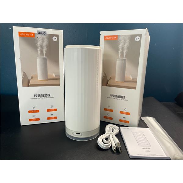 Lot of 2 Jisulife Portable Cool Mist USB Humidifiers/Diffusers