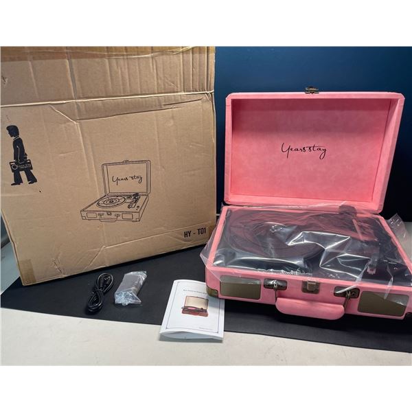 Lot of 1 Pink Vinyl Record Player w/ Bluetooth Speaker Function - BRAND NEW!