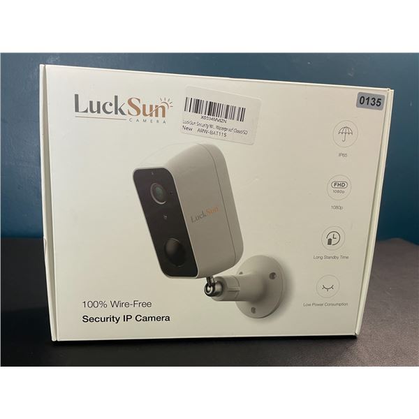 Lot of 1 LuckSun Wire-Free (Rechargeable Battery) WiFi Waterproof Security Camera - Brand New!!