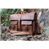 Image 2 : Lot of 1 18-Inch 100% Natural Genuine Leather Messenger/Laptop Satchel Bag - Brand New!