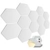 Image 1 : Lot of 1 Box of Acoustic Foam Wall Panels - 12 PCS - 12" x 10" x 0.4" - Hexagon Sound Proof Panels