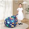 Image 2 : Lot of 1 Great Eagle Stuffed Animal Storage/Bean Bag Chair Cover - Large 52x48in - Dinosaur Design!