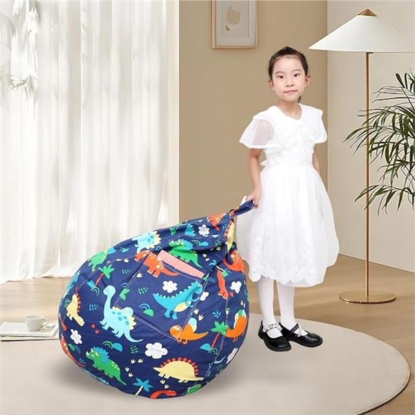 Lot of 1 Great Eagle Stuffed Animal Storage/Bean Bag Chair Cover - Large 52x48in - Dinosaur Design!