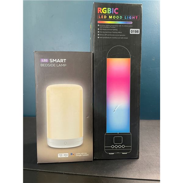 Lot of 2 LED Color-Changing Mood Lights/Smart Lamps - Brand New!