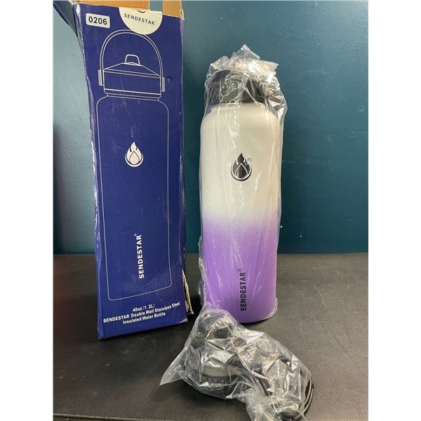 Lot of 1 Sendestar Double Wall Stainless Steel Insulated Water Bottle - Large 1.2L (40oz)