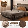 Image 1 : Lot of 1 BearHug Electric Heated Blanket - Velvet+Sherpa - Large 100x90in King Size!