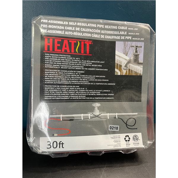 Lot of 1 Heat It 30FT Pre-Assembled Self-Regulating Pipe Heating Cable