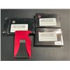 Image 2 : Lot of 3 Mens Slim Metal Minimalist-Style Wallets/Money Clips - Red