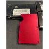 Image 4 : Lot of 3 Mens Slim Metal Minimalist-Style Wallets/Money Clips - Red
