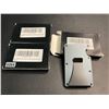 Image 2 : Lot of 3 Mens Slim Metal Minimalist-Style Wallets/Money Clips - Navy Blue