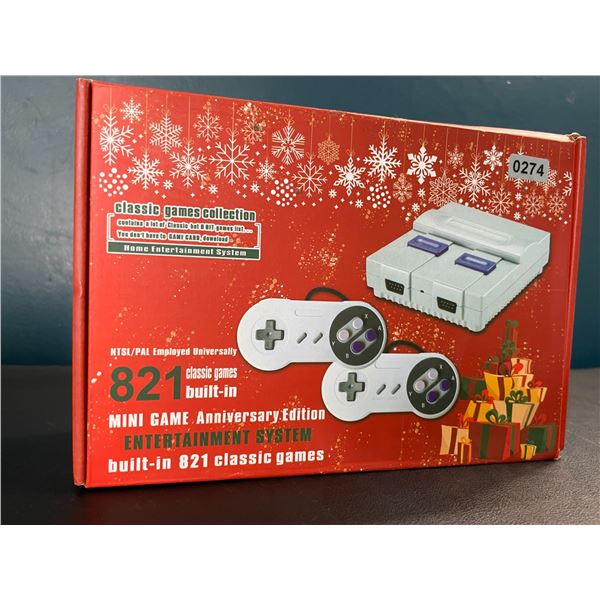 Lot of 1 Mini Game Anniversary Edition Entertainment System - 821 Classic/Retro Video Games Built-In