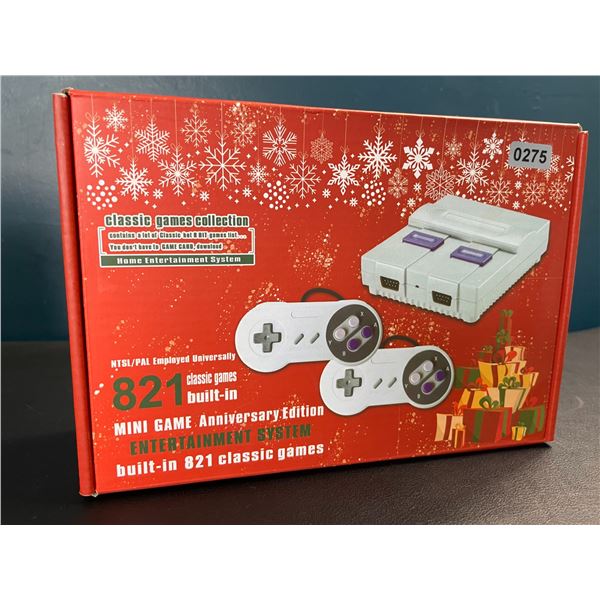 Lot of 1 Mini Game Anniversary Edition Entertainment System - 821 Classic/Retro Video Games Built-In