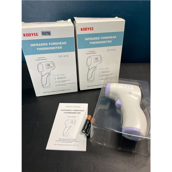 Lot of 2 Infrared Non-Contact Forehead Thermometers - Brand New!