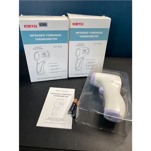 Lot of 2 Infrared Non-Contact Forehead Thermometers - Brand New!