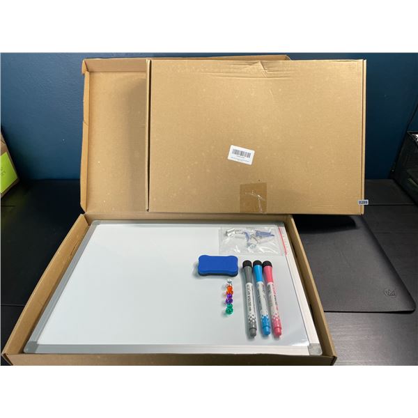 Lot of 2 Double-Sided Large Size Dry-Erase Board Sets w/  Markers & Magnets - 15 x 12 inch