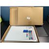 Image 1 : Lot of 2 Double-Sided Large Size Dry-Erase Board Sets w/  Markers & Magnets - 15 x 12 inch