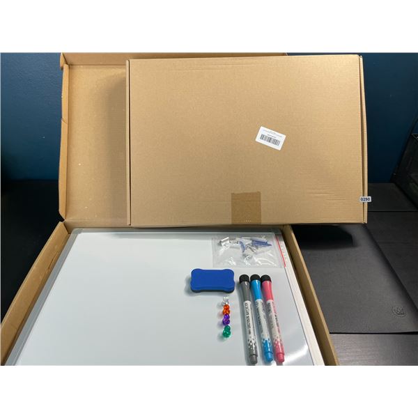 Lot of 2 Double-Sided Large Size Dry-Erase Board Sets w/  Markers & Magnets - 15 x 12 inch
