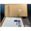 Image 1 : Lot of 2 Double-Sided Large Size Dry-Erase Board Sets w/  Markers & Magnets - 15 x 12 inch