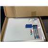 Image 2 : Lot of 2 Double-Sided Large Size Dry-Erase Board Sets w/  Markers & Magnets - 15 x 12 inch