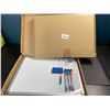 Image 1 : Lot of 2 Double-Sided Large Size Dry-Erase Board Sets w/  Markers & Magnets - 15 x 12 inch