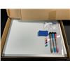 Image 2 : Lot of 2 Double-Sided Large Size Dry-Erase Board Sets w/  Markers & Magnets - 15 x 12 inch