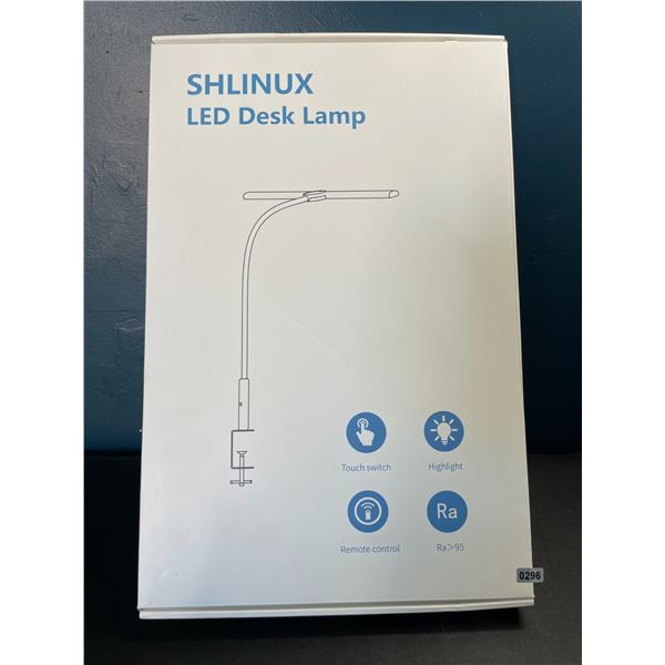 Lot of 1 Shlinux LED Desk Lamp - Clamp Lamp w/ Flexible Gooseneck; 18inch Wide Size - Brand New!