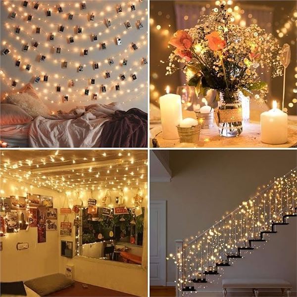 Lot of 3 Boxes of String Fairy Lights/Twinkle Lights - 66FT Long Length Each