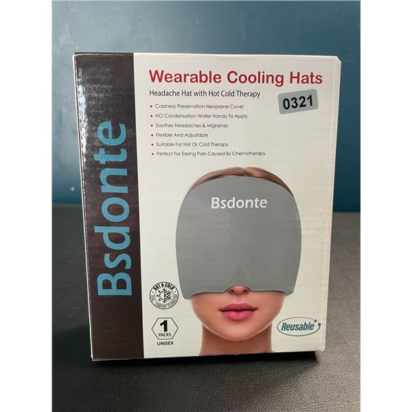 Lot of 1 Wearable Cooling Hat - Headache/Migraine Relief Hat with Hot & Cold Therapy - Brand New!