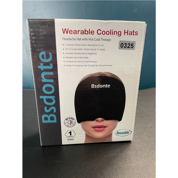 Lot of 1 Wearable Cooling Hat - Headache/Migraine Relief Hat with Hot & Cold Therapy - Brand New!