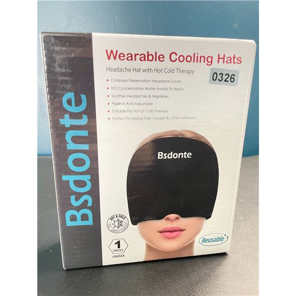 Lot of 1 Wearable Cooling Hat - Headache/Migraine Relief Hat with Hot & Cold Therapy - Brand New!