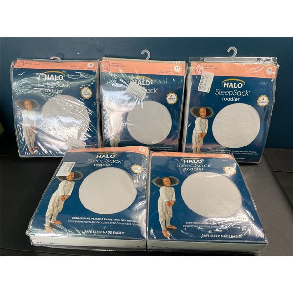 Lot of 5 Halo Sleep Sack/Wearable Sleepsack Blankets for Toddlers - 3T - Grey