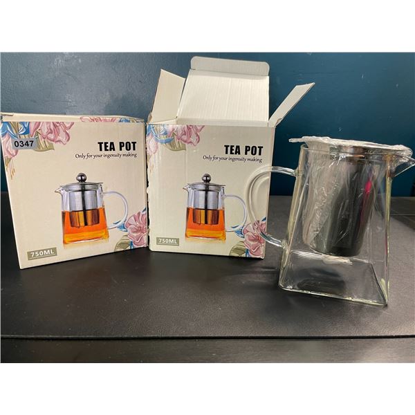 Lot of 2 Infusing Tea Pots - 750ml