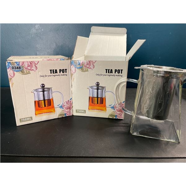 Lot of 2 Infusing Tea Pots - 750ml