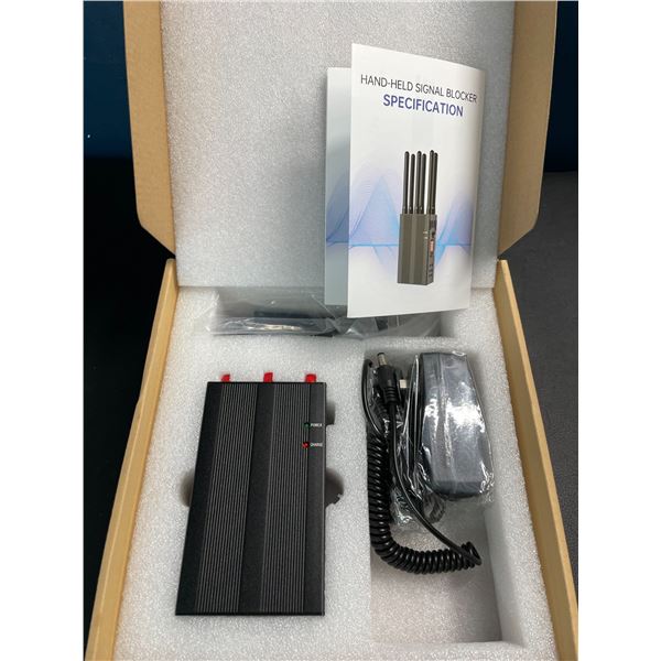 Lot of 1 Hand-Held Signal Blocker/Jammer - GPS, Cell Signal, etc. Blocker/Jammer Device