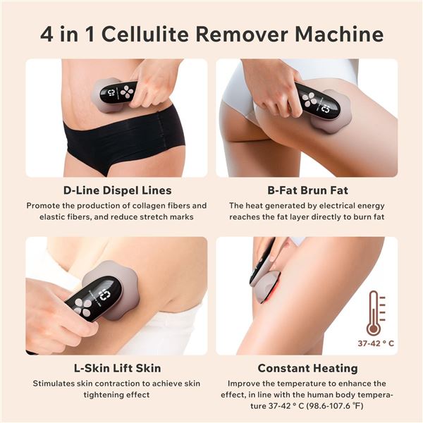 Lot of 1 Cellulite Massager/Wireless Body Sculpting Machine for Belly, Legs, etc. - Brand New Sealed