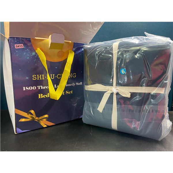 Lot of 1 Bed Sheet Set - 6PCS - Full/Queen Size - Navy Blue