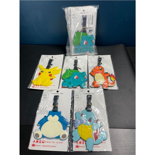 Lot of 2 Multi-Packs of Pokemon Luggage Tags - 5PCS Per Pack - Brand New!