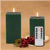 Image 1 : Lot of 2 Boxes of Girimax LED Glass Flameless Candles - Emerald Green - 2 per box/4 Total