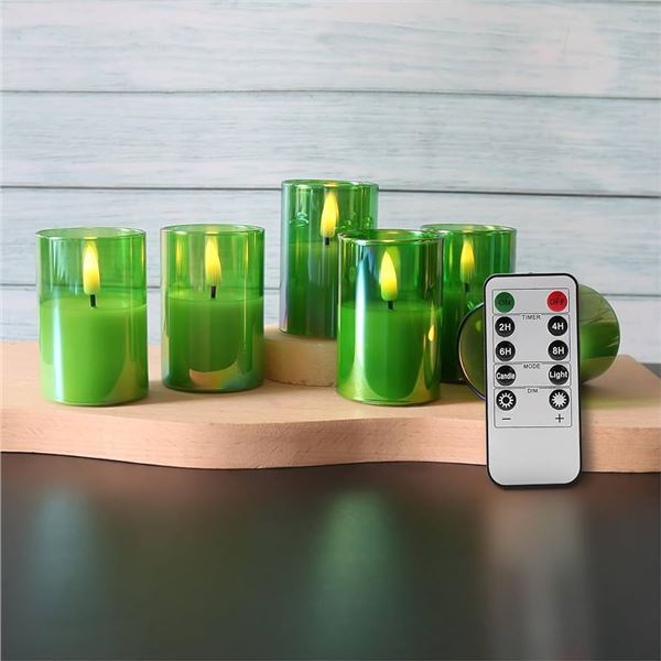 Lot of 2 Boxes of Girimax Glass LED Flameless Candles - 6PCS per box/12 Total