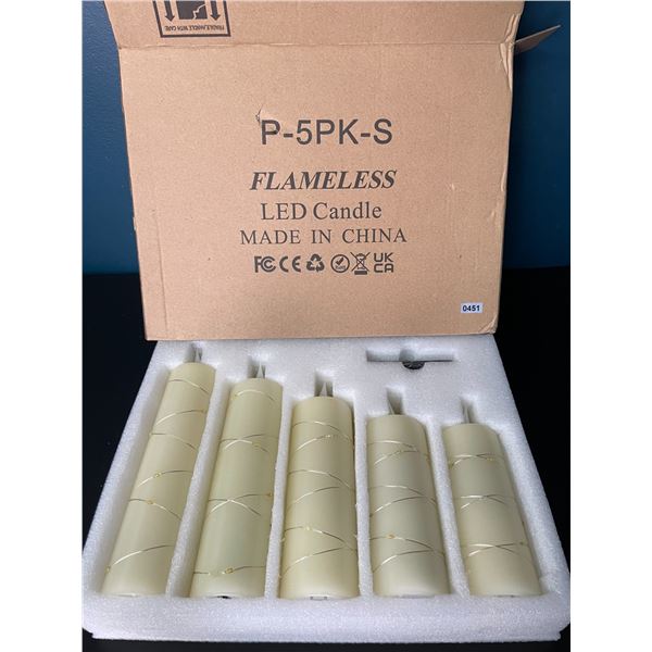 Lot of 1 Multi-Pack of LED Flameless Candles - 5PCS Included - With Remote Control