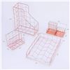 Image 2 : Lot of 1 Simmer Stone Rose Gold Office Desk Organizer Kit - 4PCS