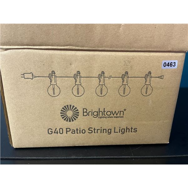 Lot of 1 Box of Brightown G40 Patio String Lights