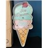 Image 2 : Lot of 1 Light-Up Classic Retro Style LED Ice Cream Sign - 16 inch Size - Brand New