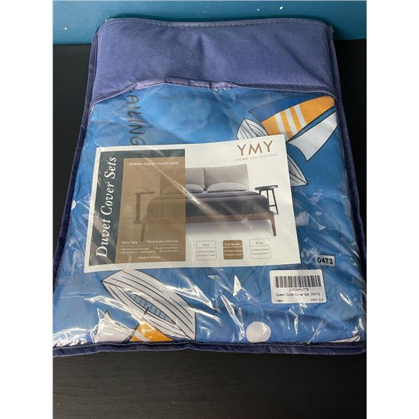 Lot of 1 YMY Home Collection Full/Queen Size Duvet Cover Set - Sailboat Design
