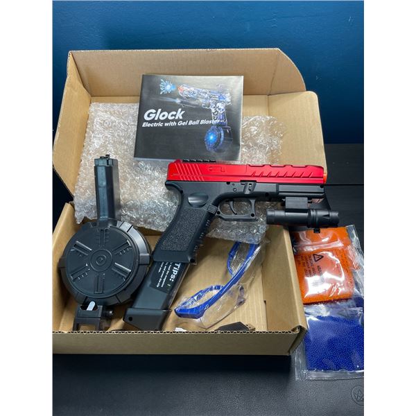 Lot of 1 Gcock Crystal Bullet Series Electric Automatic Gel Ball Blaster Gun w/ Ammo & Accessories