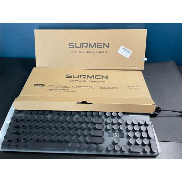 Lot of 2 Surmen V300 Wired Gaming Keyboards - Brand New