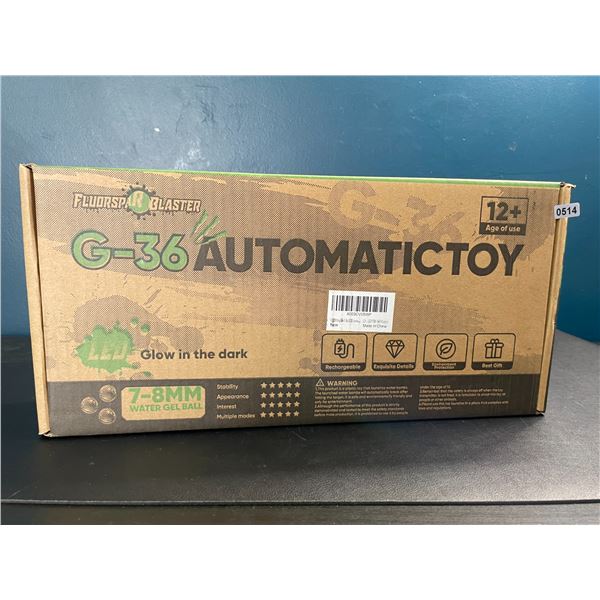 Lot of 1 G36 Automatic/Electric Ball Blaster Gun Toy - Glow In The Dark Purple w/ Lighting Effects!