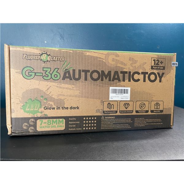 Lot of 1 G36 Automatic/Electric Ball Blaster Gun Toy - Glow In The Dark Purple w/ Lighting Effects!